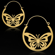 Gold-Plated Butterfly Earring