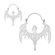 Silver Dragon Earring