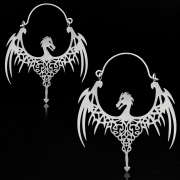 Silver Dragon Earring