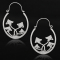 Ohrring silber Oval Pilze