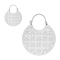 Ohrring silber rund mit Blumenmuster