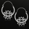 Ohrring silber Lotusblume seitlich