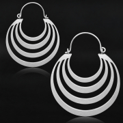 Boucle doreille en argent à quatre anneaux