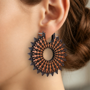 Boucle doreille « Couronne de soleil »