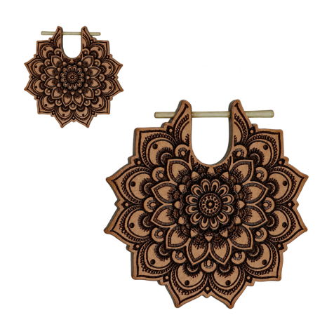 Boucle doreille Mandala Fleur dOrient