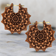 Boucle doreille Mandala Fleur dOrient