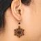 Boucles doreilles « Fleur de mandala » en bois de sawo