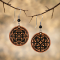 Boucles doreilles « Mandala de vrilles » en bois de sawo