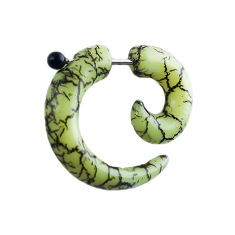 Fake Spirale mit Marmormuster grün