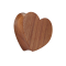 Flared Plug Herz aus Kirschbaumholz