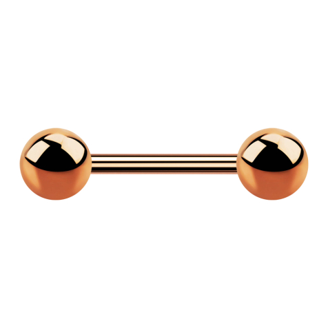 Barbell rose gold with two balls