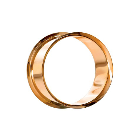 Flared tunnel rose gold