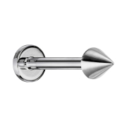 Labret argenté avec cône
