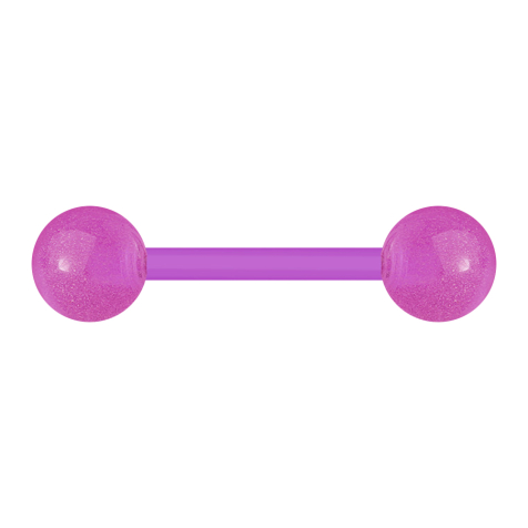Barbell violet avec deux boules "Glow