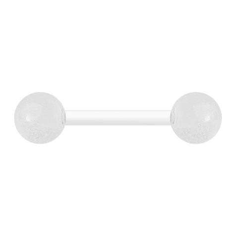Barbell transparent with two "Glow" balls