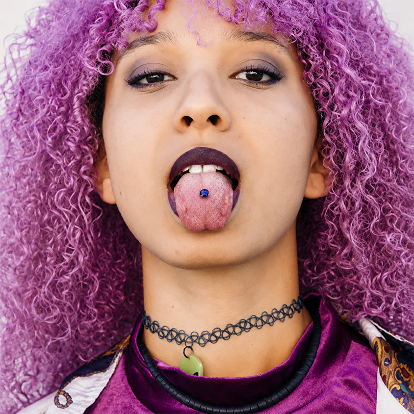 Star Piercing Zunge